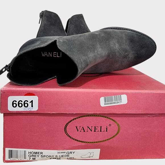 Vaneli Homer Gray Booties Women's Size 7M - Picture 4 of 7